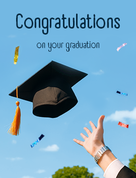Graduation in sky blue eng pre